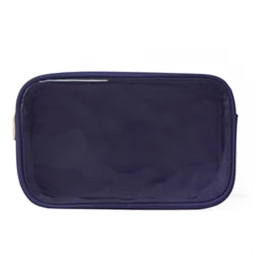 Transparenter Kulturbeutel Durchsichtiger Reise-Aufbewahrungs-Organizer, Make-up-Kosmetiktasche, transparenter, wasserdichter Kulturbeutel(Color:Dark Blue,Size:M)