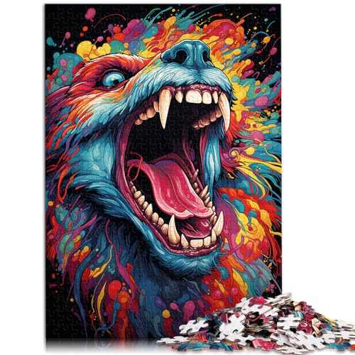 Puzzle zum Malen, Farbwolf, 1000-teiliges Puzzle für Erwachsene, schwieriges Holzpuzzle für Frauen und Männer, 1000 Teile (50 x 75 cm)