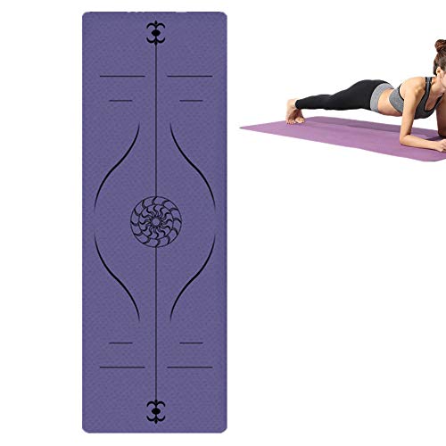 Yoga Matte Jogamatte Trainingsmatten für Heimgymnastik dick Yoga Mat Dick Trainingsmatten für das Heim-Fitnessstudio Trainingsmat lightpurple,positionline