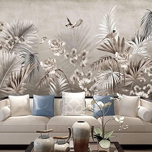 XLMING Vintage Leaf Art Bilder 3D Tapete Home Dekoration Wohnzimmer Sofa Schlafzimmer Tv Hintergrund Wand-350cm×256cm