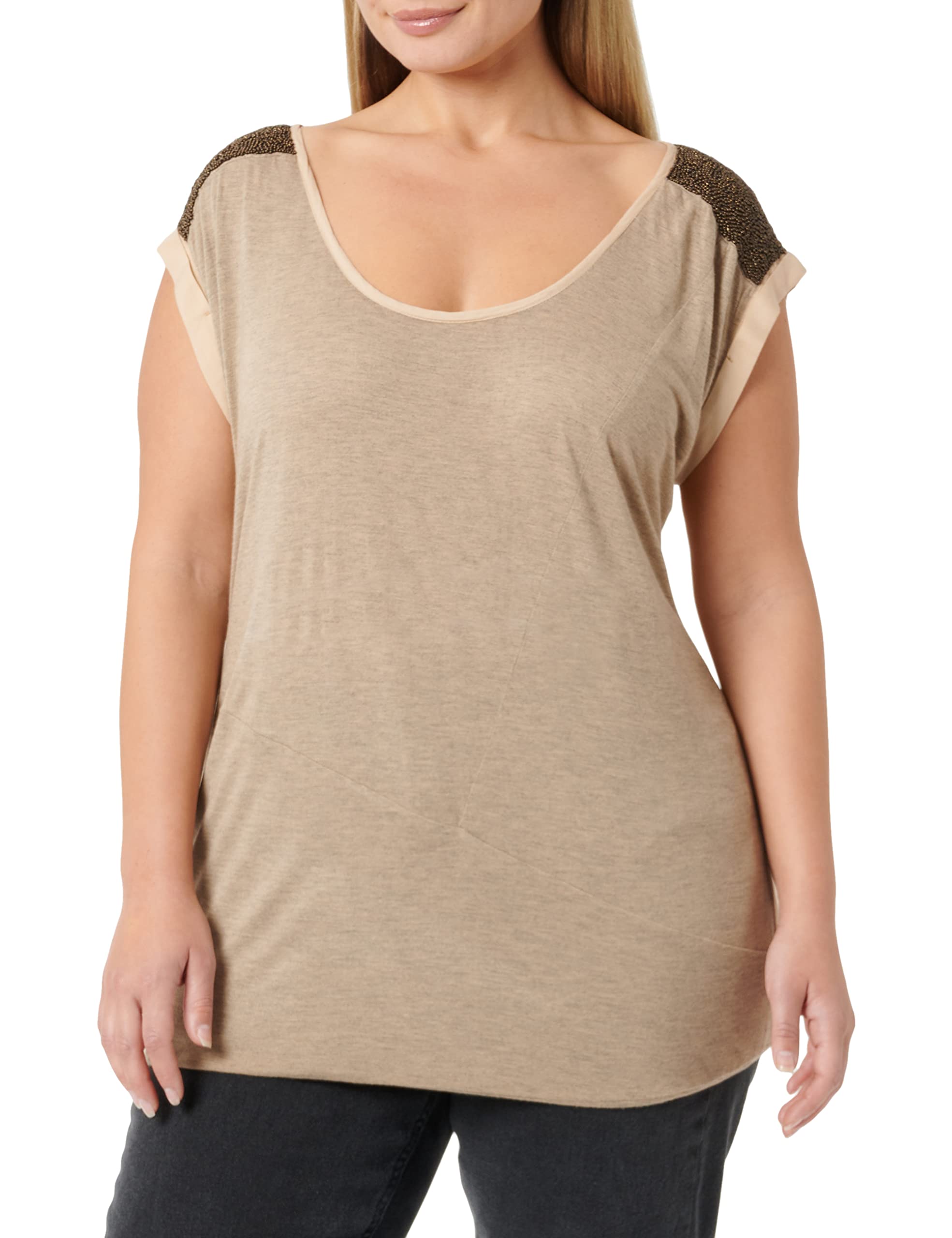 M.O.D Damen SP16-TS197 T-Shirt, Braun (Bisque 1003), 42 (Herstellergröße: XL)