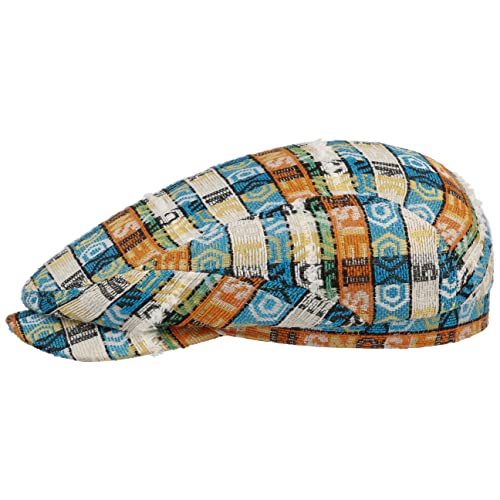 Stetson Jacquard Driver Flatcap Schirmmütze Schiebermütze Herren - Made in The EU mit Schirm, Futter, Futter Frühling-Sommer - L (58-59 cm) bunt