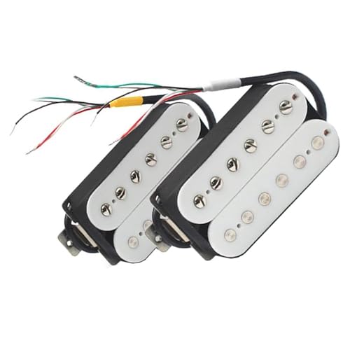 Weißer Humbucker-Tonabnehmer für E-Gitarre, langlebige Gitarren-Ersatzteile auf weißer Kupferbasis Single-Coil-Tonabnehmer