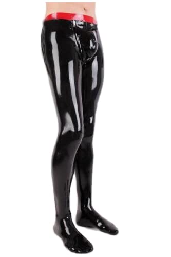 Sexy Latex Herrenhose Handgefertigte Herrenhose mit Socken mit flachem Codpiece vorne Homosexuell Fetisch Kakegurui Für Paare para parejas