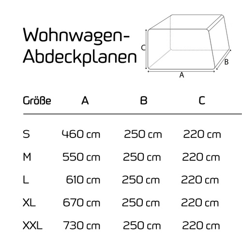 GreenYard Wohnwagenabdeckung, Polypropylen (PP), grau 3