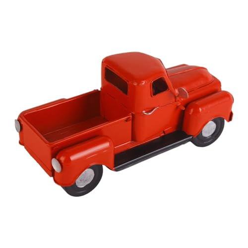 EBVincxmk Vintage Metall Truck Ornament Weihnachtsbaum Blume Pickup Auto Modell Regal Akzent Home Decor Bauernhaus LKW Modell