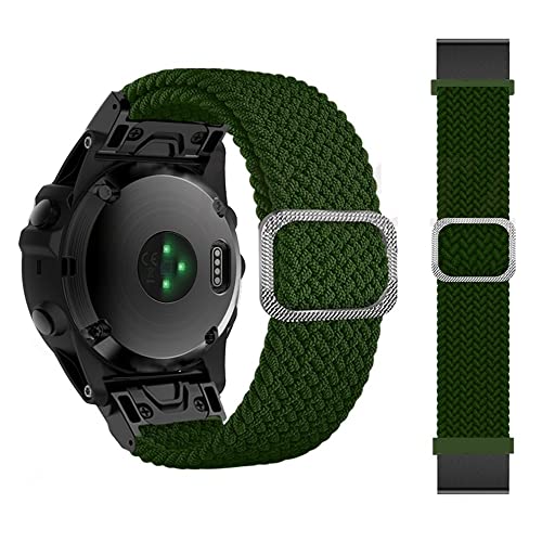 BANDKIT Nylon-Armband für Garmin Fenix 6X 6 Pro 7X 7 Epix 5X 5 Plus 3 3HR 935 945 Smartwatch 22 26 mm Armbänder Ersatzarmband, 26mm Fenix 3 3HR, Achat