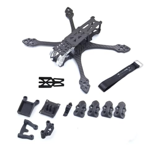 LSFWJP for Mark5 HD 225mm Carbon Fiber FPV Rahmen Kit 5 Zoll for Analog Digital RC Quadcopter FPV Racing Drone BN220 GPS DIY Teile (Color : A analog Black)