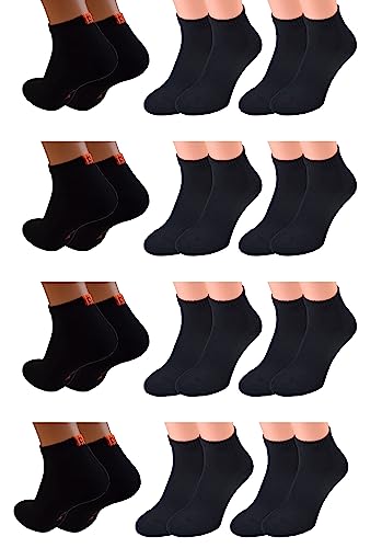 12 Paar Sport-Kurz-Socken, Kurzschaft mit Frotteesohle in schwarz Marke Cocain für Damen und Herren Gr. 47-49