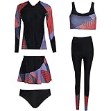 5-teiliger Neoprenanzug für Damen zum Schwimmen, großes 5XL-Thermo-Neoprenanzug-Set zum Surfen, Schnorcheln, Sportfischen und Paddeln, Surfanzug,Schwarz,L