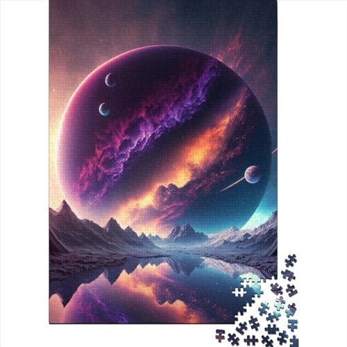 Puzzle für Erwachsene, 1000 Teile, Bunter Planet für Erwachsene, schwierige Puzzles, ganze Familie und die 75 x 50 cm