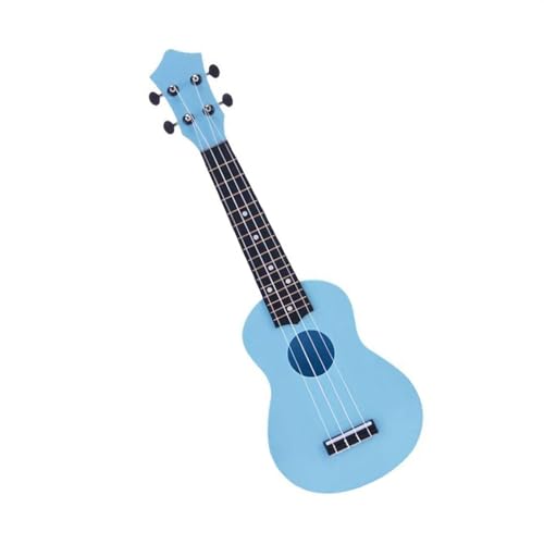 Kleine Gitarren-Ukulele Für Anfänger, Musikinstrument, 21-Zoll-Akustik-Ukulele Mit 4 Saiten Aus Kunststoff Ukulele Einsteiger Kit (Color : Blue)