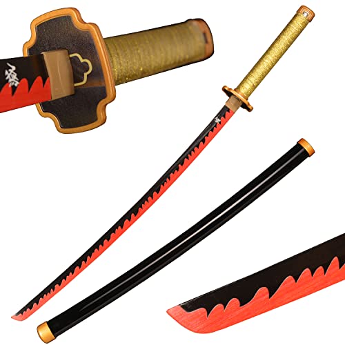 Sword Valley Japanisches Holz-Anime-Samurai-Schwert-Cosplay, Demon Slayer-Schwert 103 cm-Holzschwert-Kokushibou