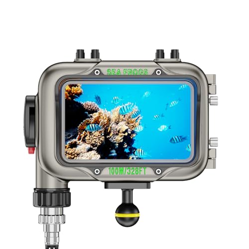 Sea frogs Monitor Unterwassergehäuse aus Aluminium, 5,5-Zoll-Bildschirm, 1200 Nits Helligkeit, 4K 30 HDR-Überwachung, HLG-Modus, professionelle Farbkalibrierung (SF40002-Monitor)