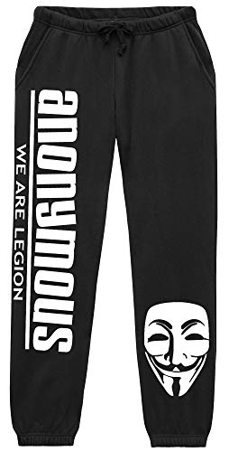 UGLYSHIRT Anonymous Herren Jogginghose | Guy Fawkes Vendetta Maske We Are Legion Hose | (XL)