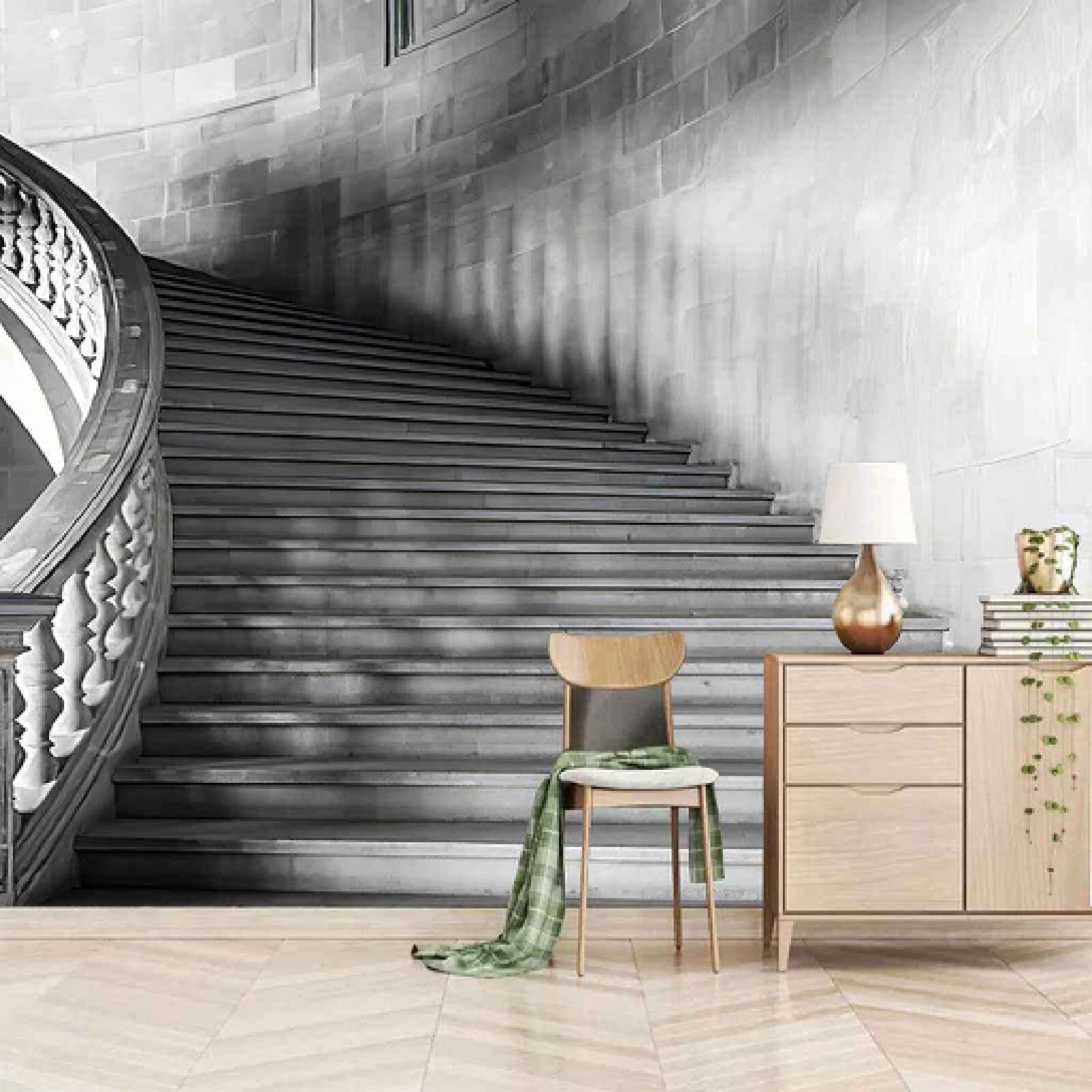 3D Wandbilder Wandaufkleber Wendeltreppe Ideen Poster Bild Abziehbilder Leinwand Selbstklebende Tapete Fototap Wandbild Tapete Wanddekoration fototapete 3d Vlies wandbild Schlafzimmer-350cm×256cm