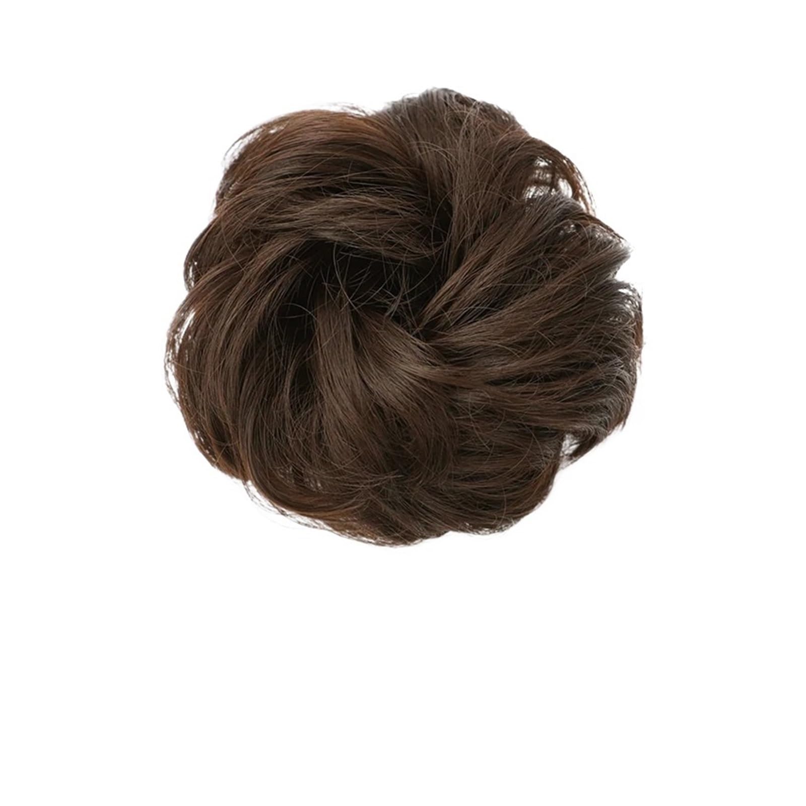 Haarteil Haargummi Synthetischer Chignon mit Gummiband, braun, blond, glattes Haar, lockiges Chignon-Haarteil, Dutt, Kordelzug for Frauen Haarverlängerung(T1B/4/30)