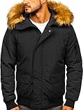 BOLF Herren Winterjacke Sportjacke Puffer Jacket Gepolstert Outdoor Casual Street Look J.Style 2019 Schwarz XXL [4D4]