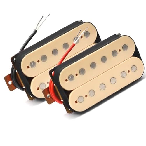 6-saitiger Humbucker-Tonabnehmer Für E-Gitarre, Doppelspulen-Tonabnehmer Für E-Gitarre, Steg- Oder Hals-Tonabnehmer e gitarren tonabnehmer (Color : Iy N and B)