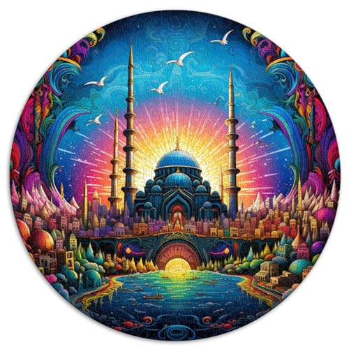 Puzzle Blaue Moschee in Konstantinopel, Türkei, 1000-teiliges Puzzle für Erwachsene, 26,5 x 26,5 Zoll, lustige Familienpuzzles als Geschenkidee