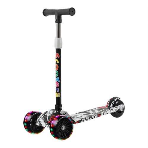 Faltbarer Roller für Kinder - 3-Rad-Roller für Kinder | Roller mit verstellbarer Griffhöhe | Faltbarer Kinderroller für und Mädchen