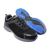 Goodyear Herren Workwear Athletic Sports Wasserbeständige Verbundmetallfreie Sicherheit Tehe & Midsohle Arbeitssicherheit Trainer S1P SRA HRO, Schwarz / Blau, 44 EU