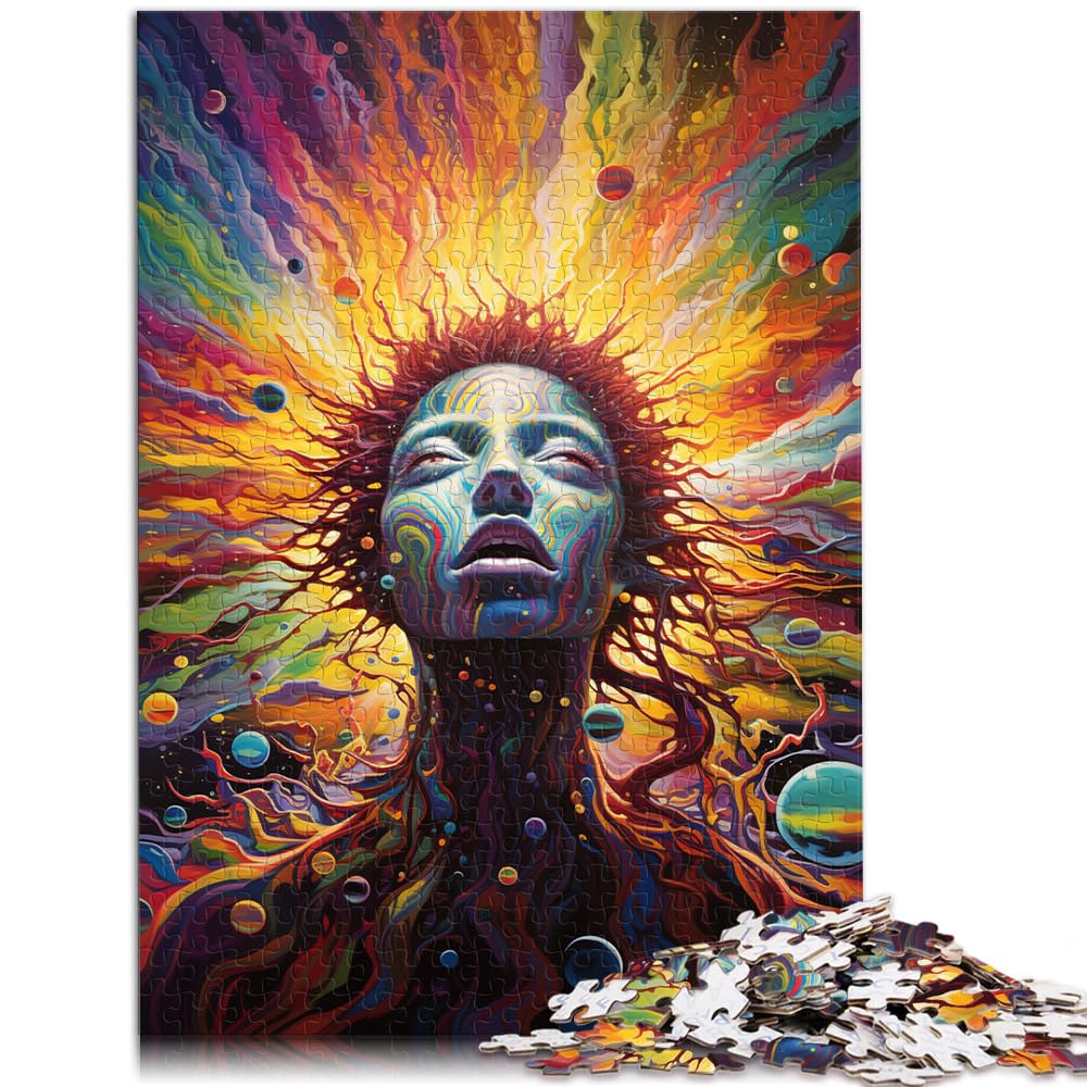 Puzzles zum Verschenken, farbenfrohe Fantasy-Kunst-Puzzles, 1000 Teile, Holzpuzzle, Spielzeug, Puzzles, Lernspiele, Stressabbau-Puzzles, 1000 Teile (50 x 75 cm)