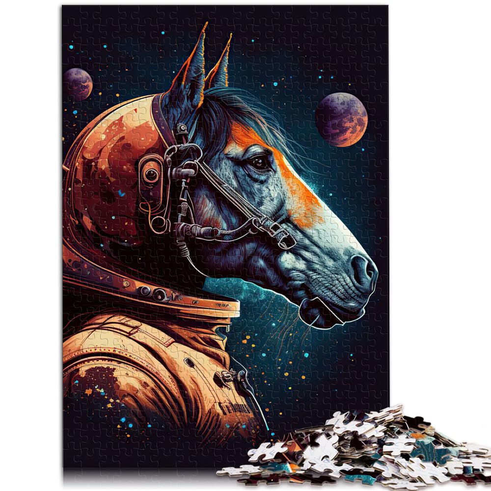 Puzzle zum Verschenken, Zebra-Astronauten-Puzzle, 1000 Teile, Holzpuzzle, Spielzeug, Puzzle, Lernspiele, Stressabbau-Puzzle, 1000 Teile (50 x 75 cm)