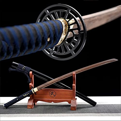 Japanisches Iaido-Samurai-Schwert,echte Katanas,103 cm natürliches Palisander-Bokken mit Massivholz-Lackscheide,handgefertigtes Katana für Kendo-Training,Cosplay,Heimdekoration,Ausstellungskollektion