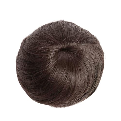 Haarteil Haargummi Synthetische Haarverlängerung mit künstlichem Dutt for Anklipsen, Donut-Kordelzug, Chignon-Haarteil, Hochsteckfrisur, Haarteil, Pferdeschwanz for Frauen Haarverlängerung(Dark Brown)