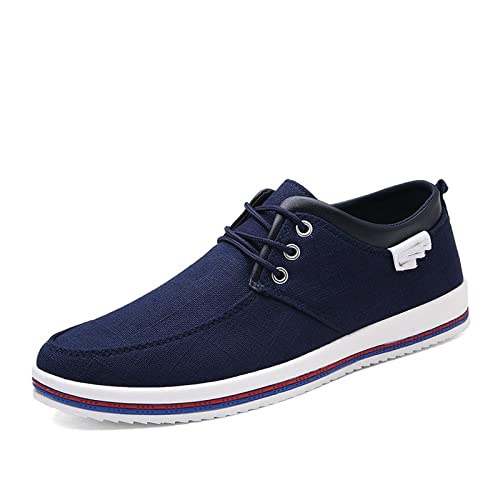 HJBFVXV Herren-Espadrilles Fashion Trend Men Canvas Shoes Outdoor Soft Comfort Male Footwear Casual Breathable All-Match Large Size (Color : Blue, Size : 47)