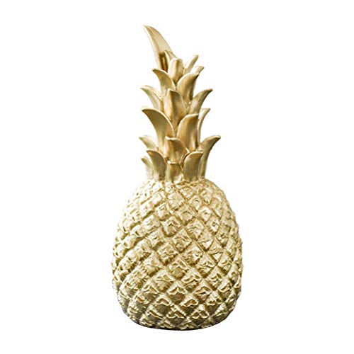 Stecto Deko Ananas Gold, Nordic Modern Resin Ananas Ornamente, Dekorative Figur für Geburtstagsfeier, Fenster, Desktop, Home, S/M/L