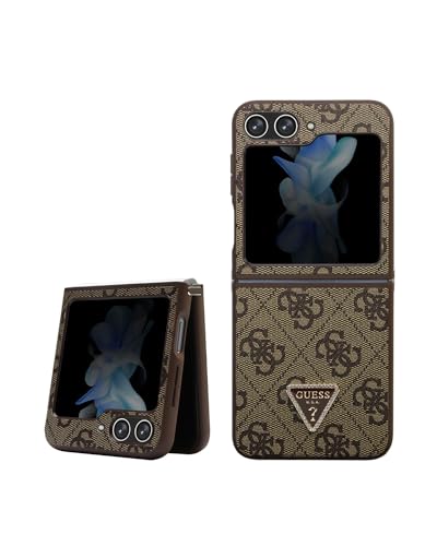 Guess 4G Triangle Case Metal Logo für F731B Samsung Galaxy Z Flip5 - brown (GUHCZF5P4TDPW)