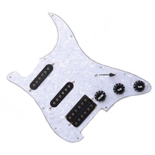 Standard-Pickguard-Tonabnehmer Professionelle Schlagbrett-Tonabnehmer für E-Gitarre, SSH-geladene, vorverdrahtete Schlagplattenbaugruppe (Color : 7)