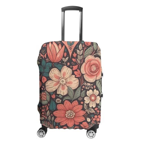 CSGJMYGS Reisegepäckabdeckung, elastisch, waschbar, modisch, kratzfest, mit Blumen, Kofferschutz, passend für 45,7 - 81,3 cm (18 - 32 Zoll) Gepäck, Stil-7, XL