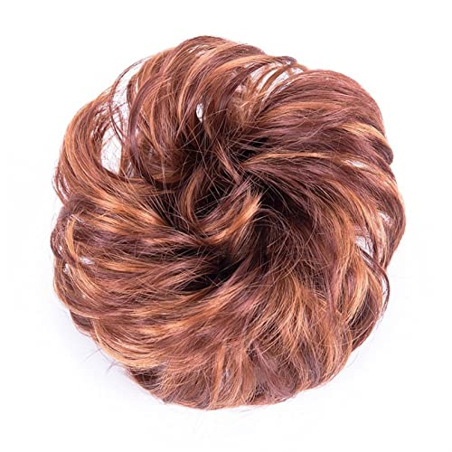 Haarknoten 1PCS Extensions Dicke Hochsteckfrisur Gummiband Haarteile for Frauen Messy Bun Haarteil Haarknoten Haargummis Synthetische Puff Welliges Chignon Pferdeschwanzhaar Haarschmuck Damen (Size :