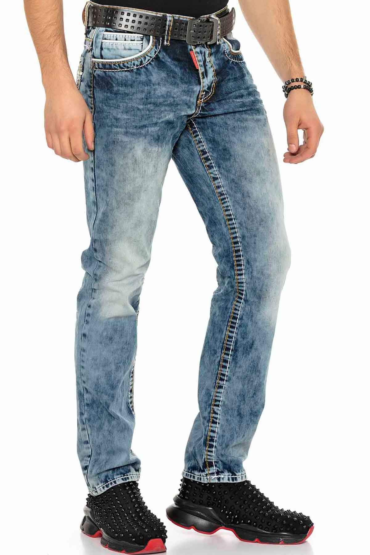 Cipo & Baxx Herren Jeans Hose Regular Fit Blau CD148 W29 L30