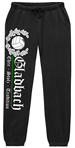 UGLYSHIRT Gladbach Ehre & Stolz Herren Jogginghose | Gladbach Hose Fussball Sport Skyline Sporthose | M2 (XXL)