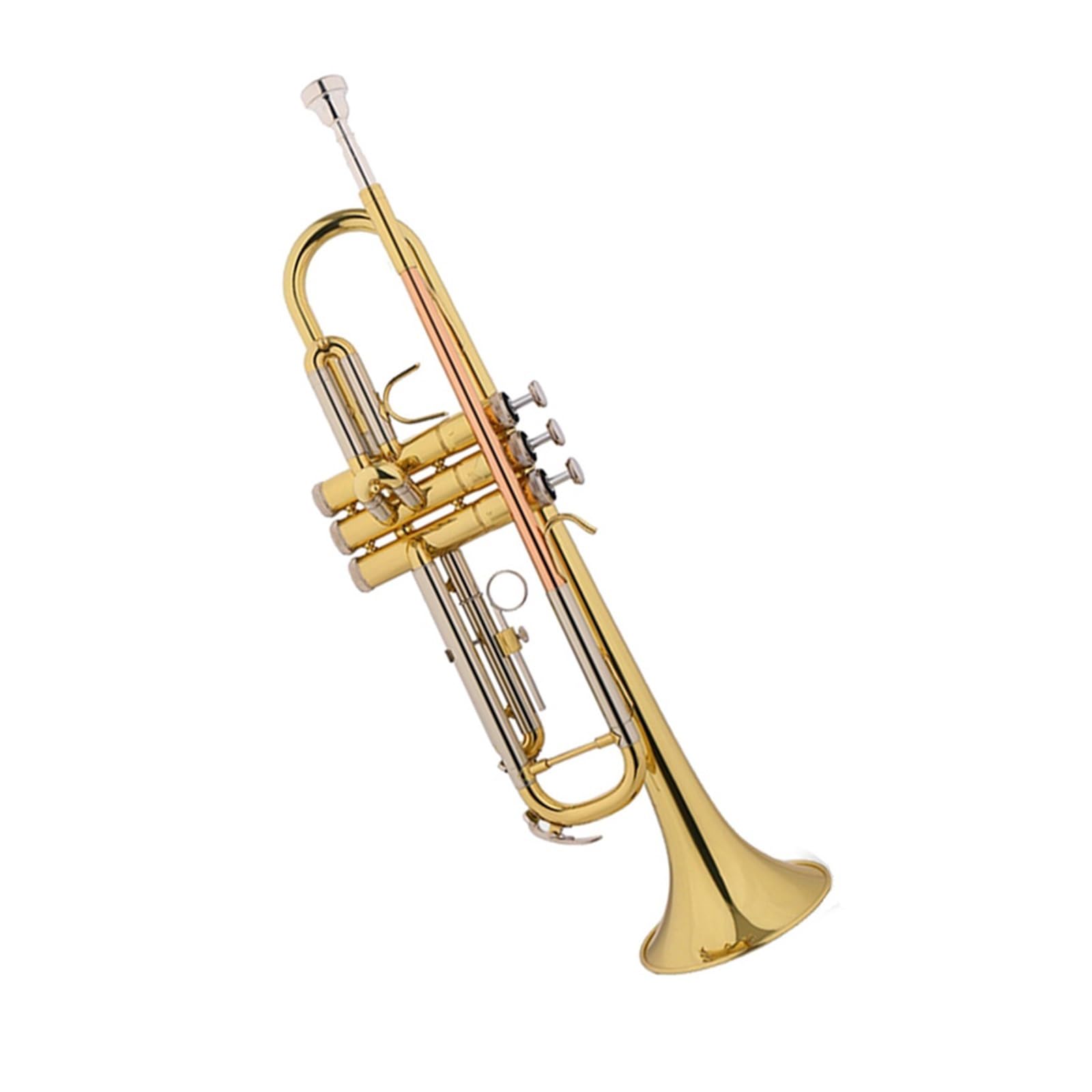 Standard Trompete Phosphorbronze-Lack-Gold-Musikinstrument in B-Einsteigerband professionelles Leistungsniveau