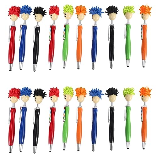 Toranysadecegumy 20 Stück Mop-Topper-Stifte Bildschirmreiniger Stylus Stifte 3-in-1 Stylus Pen Staubwedel für Kinder und Erwachsene