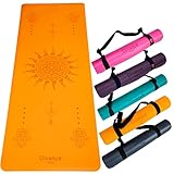 DIVASYA Yogamatte "professional grip - golden buddha", Naturkautschuk & veganes PU-Leder, 185 x 68 x 0,45cm