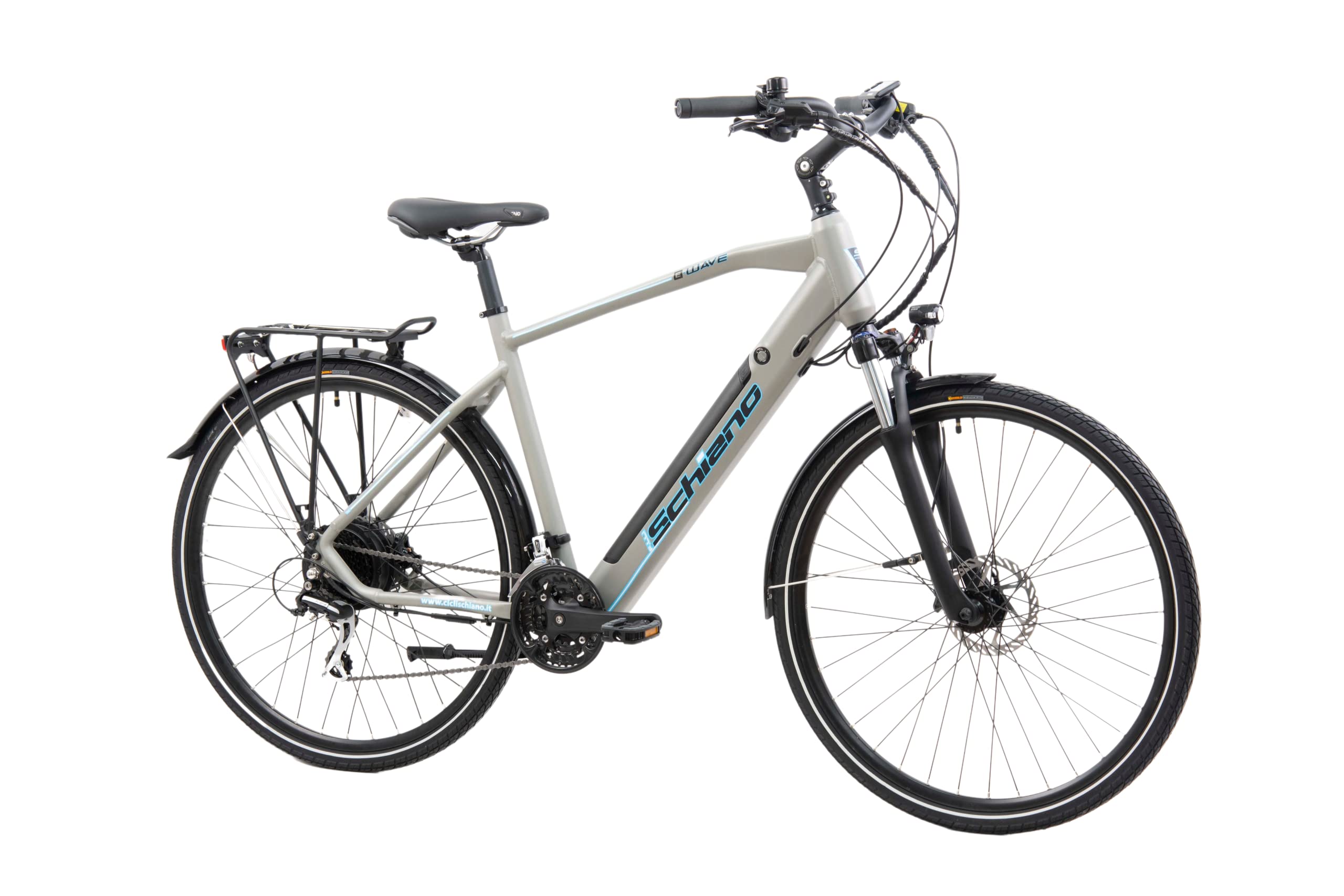 F.lli Schiano E-Wave 28 Zoll E-bike Pedelec , e bike Elektrofahrräder für Erwachsene Herren / Damen bis 25 km/h comfort trekking electric Fahrrad mit Fahrradzubehör Akku Kettenschutz Herrenfahrrad