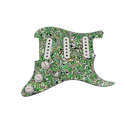 Geladenes Gitarren-Pickguard Gitarren-Pickups. SSS. Geladene Vorgedrünnete 60er Jahre Einzelne Spulen Alnico 5 Pickups Verdrahtung Pickguard (Color : 15)