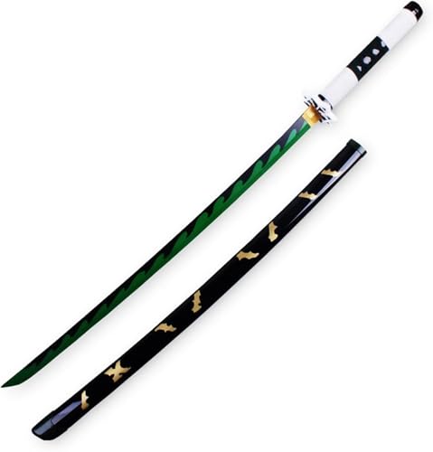 MAUXpIAO Demon Slayer Katana Tanjiro Zenitsu Inosuke Rengoku Katana Schwert Holz Ninja Schwert Anime Cosplay Holzschwert Anime Lovers Cosplay Katanas Requisiten Dekoratives Spielzeug ABS /104cm scharf