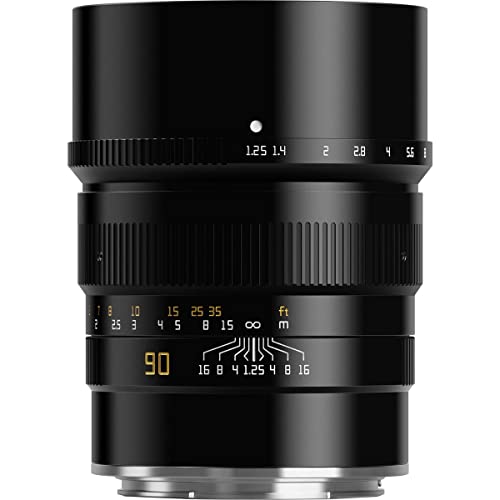 TTArtisan 90 mm F/1,25 Metallgehäuse, kompatibel mit Hasselblad X1D Mount – Schwarz