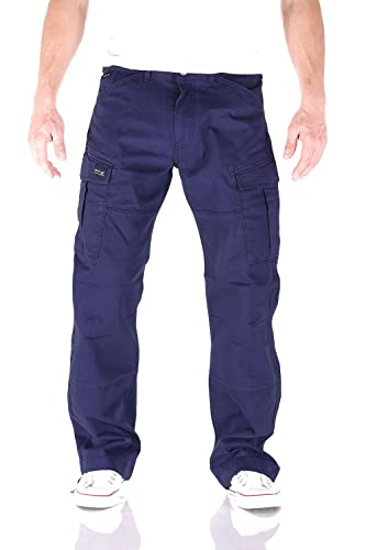 Big Seven Brian Cargo Hose Comfort Fit Herren Jeans, Farbe:Blau (Navy Blue), Hosengröße:W34/L32