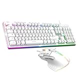 Ultimate 600 – set tastatur gaming maus RGB | AZERTY FR hintergrundbeleuchtung | gaming tastatur halbmechanisch | metall struktur I usb maus 4800 DPI