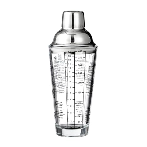 Weinmixer Mit Messskala Transparentes Fruchtsäfte Mischglas Praktischer 400-ml Cocktail Shaker Für Barkeeper