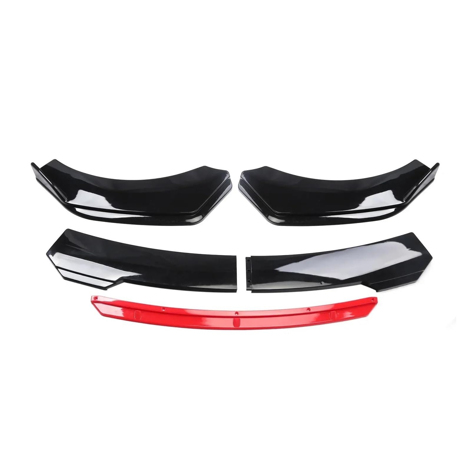 Frontspoiler Lippe Für Hyundai Für Genesis Für Coupe 2009-2022 Auto Front Körper Stoßstange Spolier Lippe Kinn Diffusor Splitter Air Dam Kit Protector Guard Frontstoßstange Spoiler(Black Red)