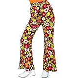 W WIDMANN MILANO Party Fashion - 60er Jahre Hose für Damen, Hippie, Reggae, Flower Power, Disco Fever, Schlagermove